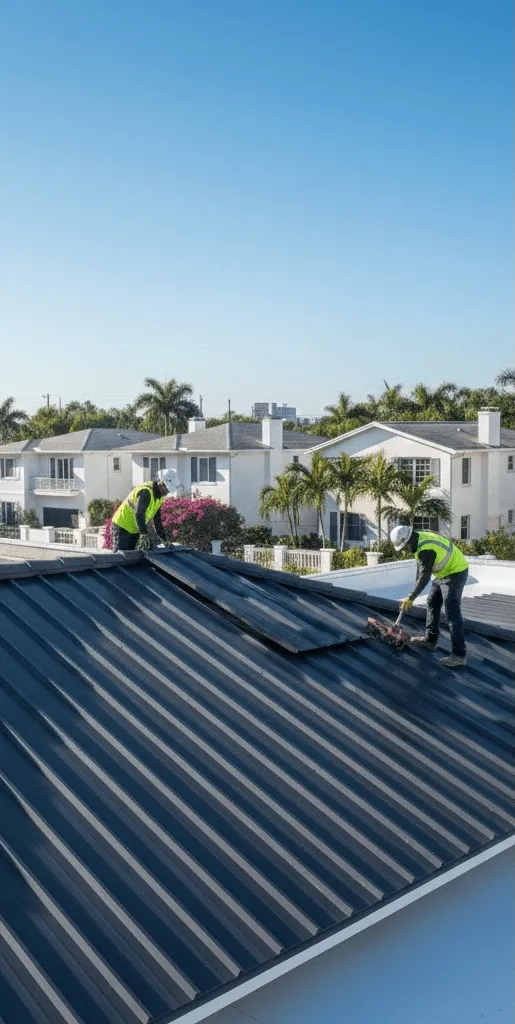 Metal roofing repair in Miami